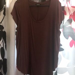EUC Express top blouse women size XL plum purple